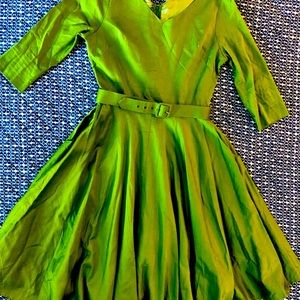 Green Pinup Couture Fit and Flare Dress
